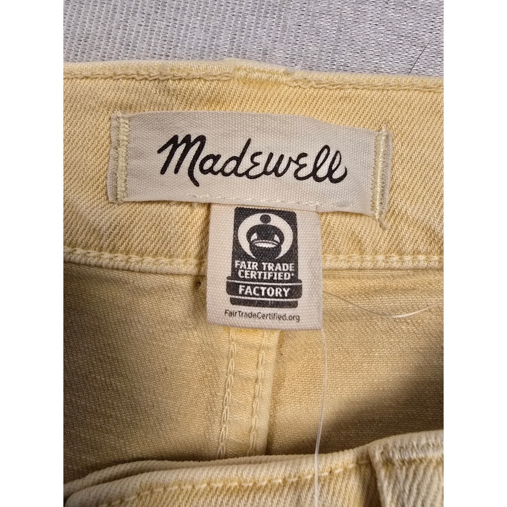 Madewell 90s Straight Leg Jeans Yellow High Rise Magic Pockets Size 28 new - Picture 5 of 8